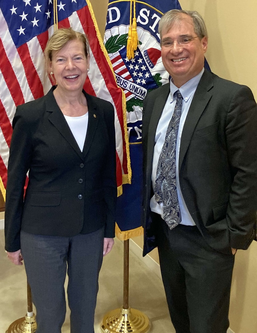 Attorney Robert Nagel with Senator Tammy Baldwin at the US Capitol